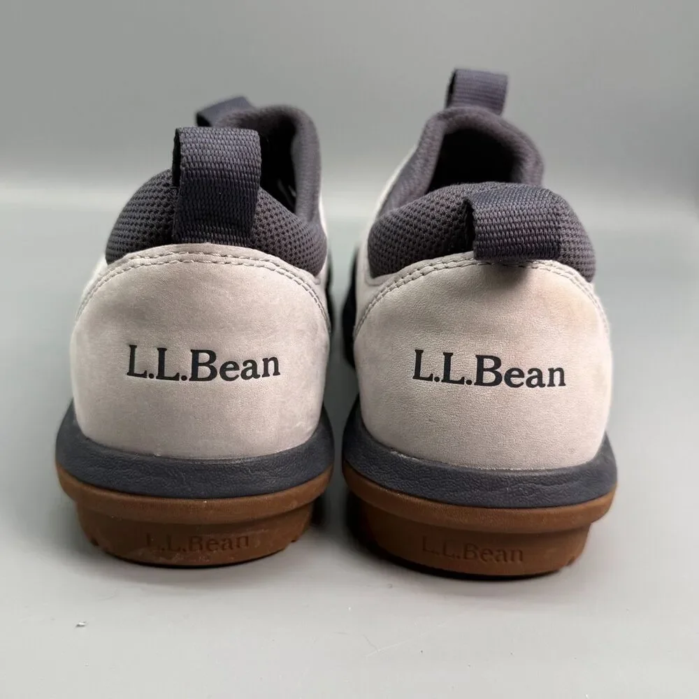 L.L. Bean Storm Chaser 5 Slip-Ons Womens 9.5 Gray White Leather Waterproof Boots